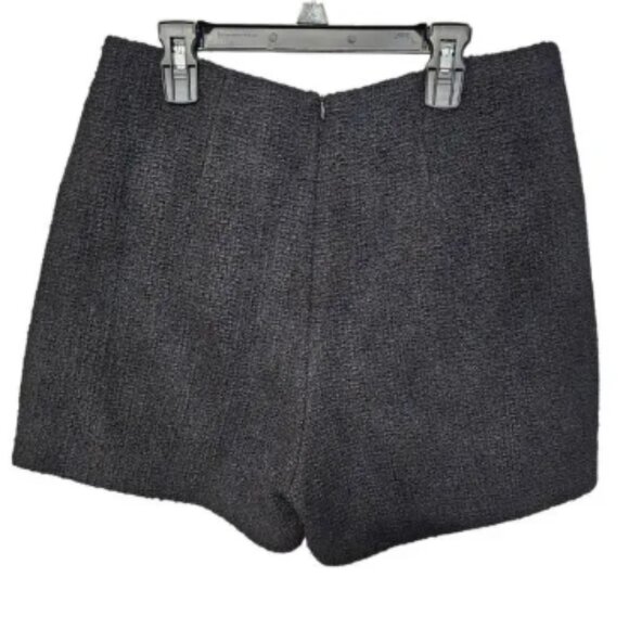 Ba&sh Lady Short Tweed Wool Black Gold Tone Buttons Zip Size 1 Small US 4 - Picture 1 of 5